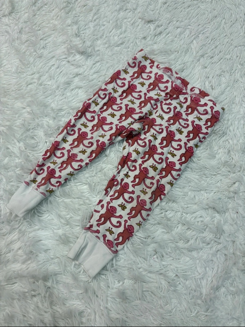 Roller rabbit Kids Pink Monkey Print Pajama Pants - Soft Cotton Sleepwear
